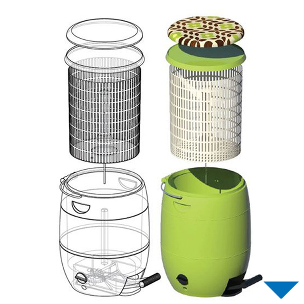 design per lo sviluppo, risparmio, acqua, tecnologia, accessibilità, lava-asciuga a propulsione umana GiraDora, Alex Cabunoc, Ji A You, USA, 2012