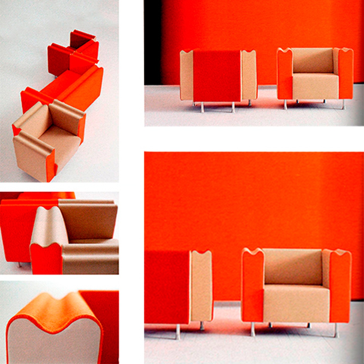 Storia Design Moroso, divano, Ross Lovegrove, gomma e legno, 1996