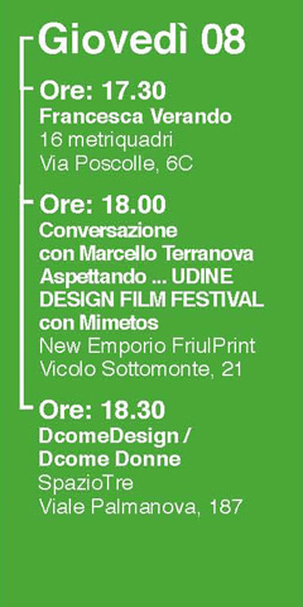 Udine Design Week, programma giovedì 8 marzo, Teresa Terranova