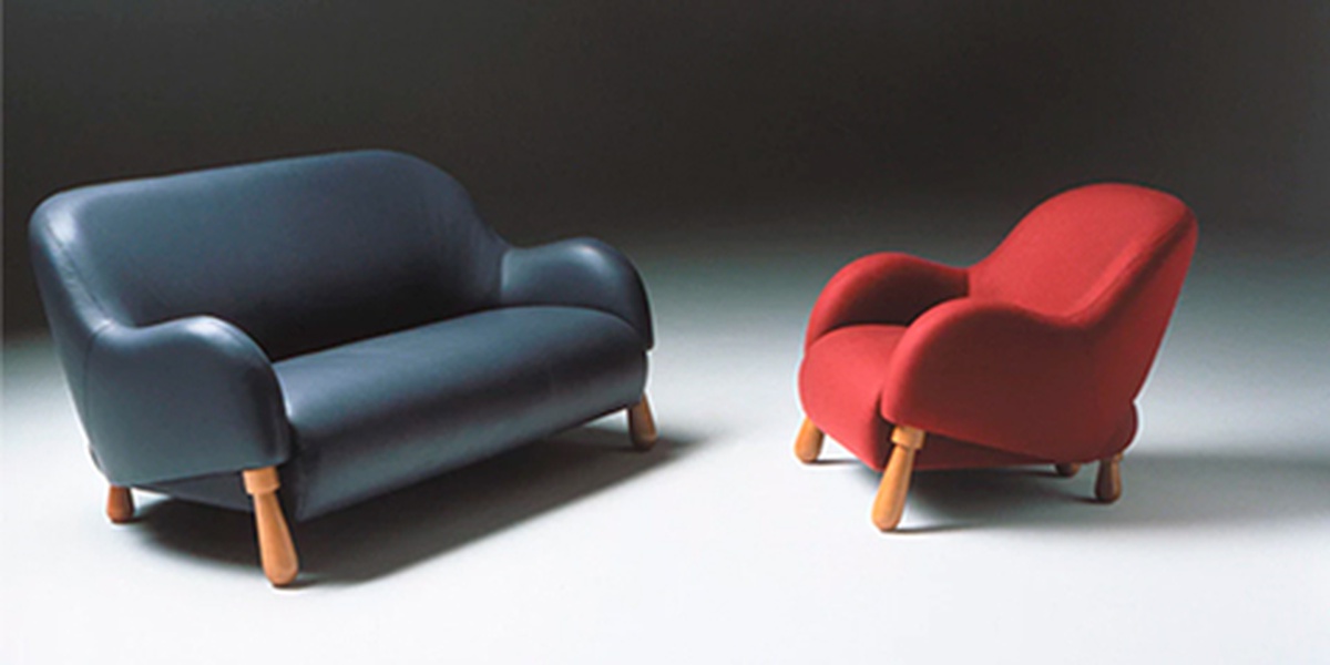Storia Design Moroso divani Joyce e Ulisse, fotografia Miro Zagnoli, campagna pubblicitaria, 1991