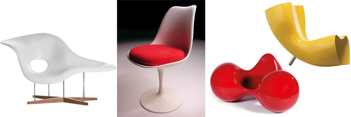 Felt Chair with Fiberglass Shell by Marc Newson for Cappellini for