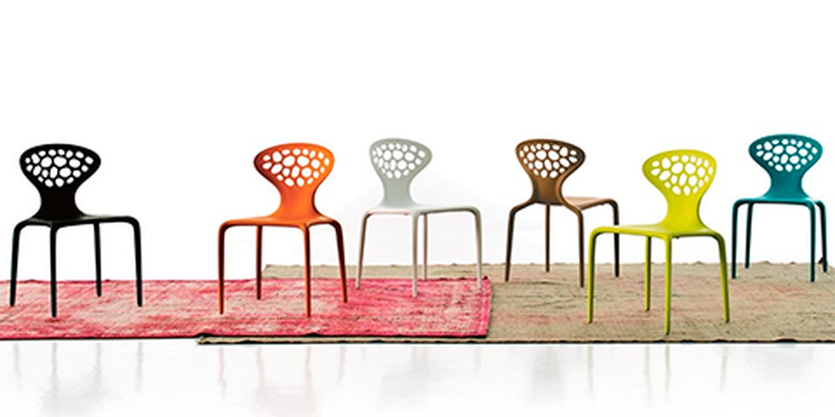 Storia Design Moroso, sedia Supernatural, materiale plastico stampato per gas moulding, Ross Lovegrove, 2005