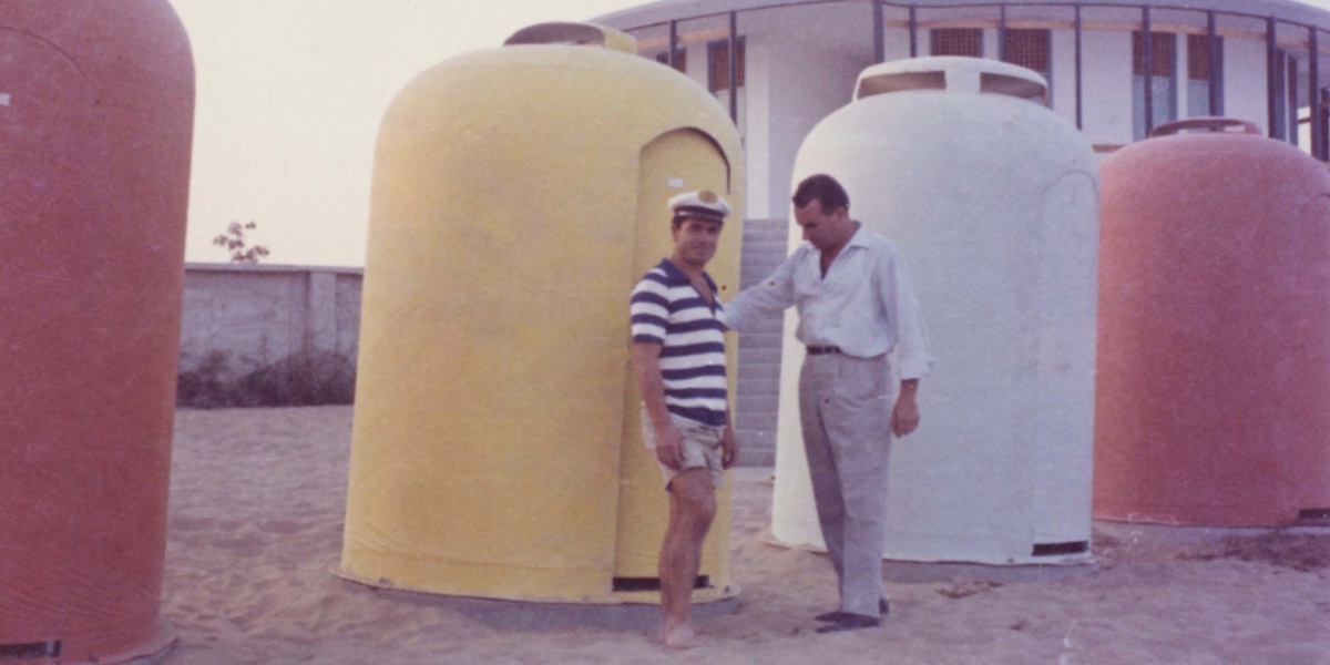 Marcello D'Olivo, cabina mare, MuDeFri, Museo del Design del Friuli Venezia Giulia, Lignano Pineta, anni Sessanta, FVG