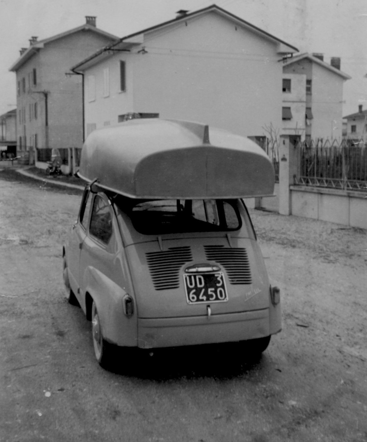 design del progetto, Resteel, trasportabile su auto, 1960, FVG